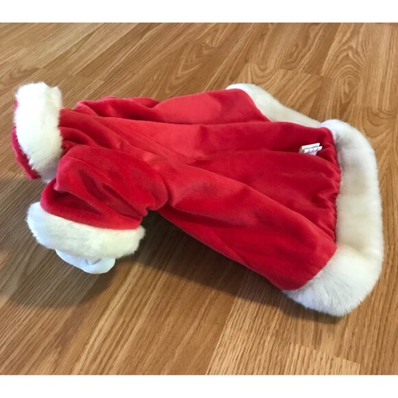 Santa Suit Dog Costume With Gift Accessory Size Small Red White Green - Picture 6 of 9